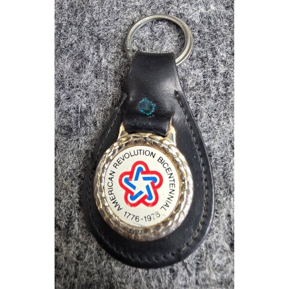 American Revolution Bicentennial Keychain Leather 1776-1976 Collectible - Picture 1 of 4